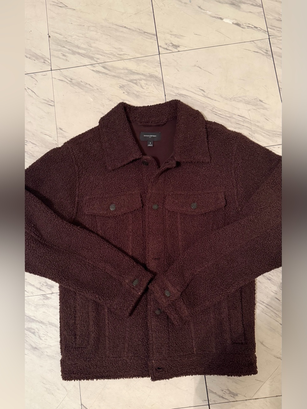 Men's Sherpa Jacket in Dark Brown - Banana Republic
